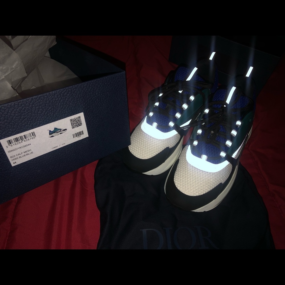 B22 Dior Sneakers Calf Mesh BLUE/BLUE